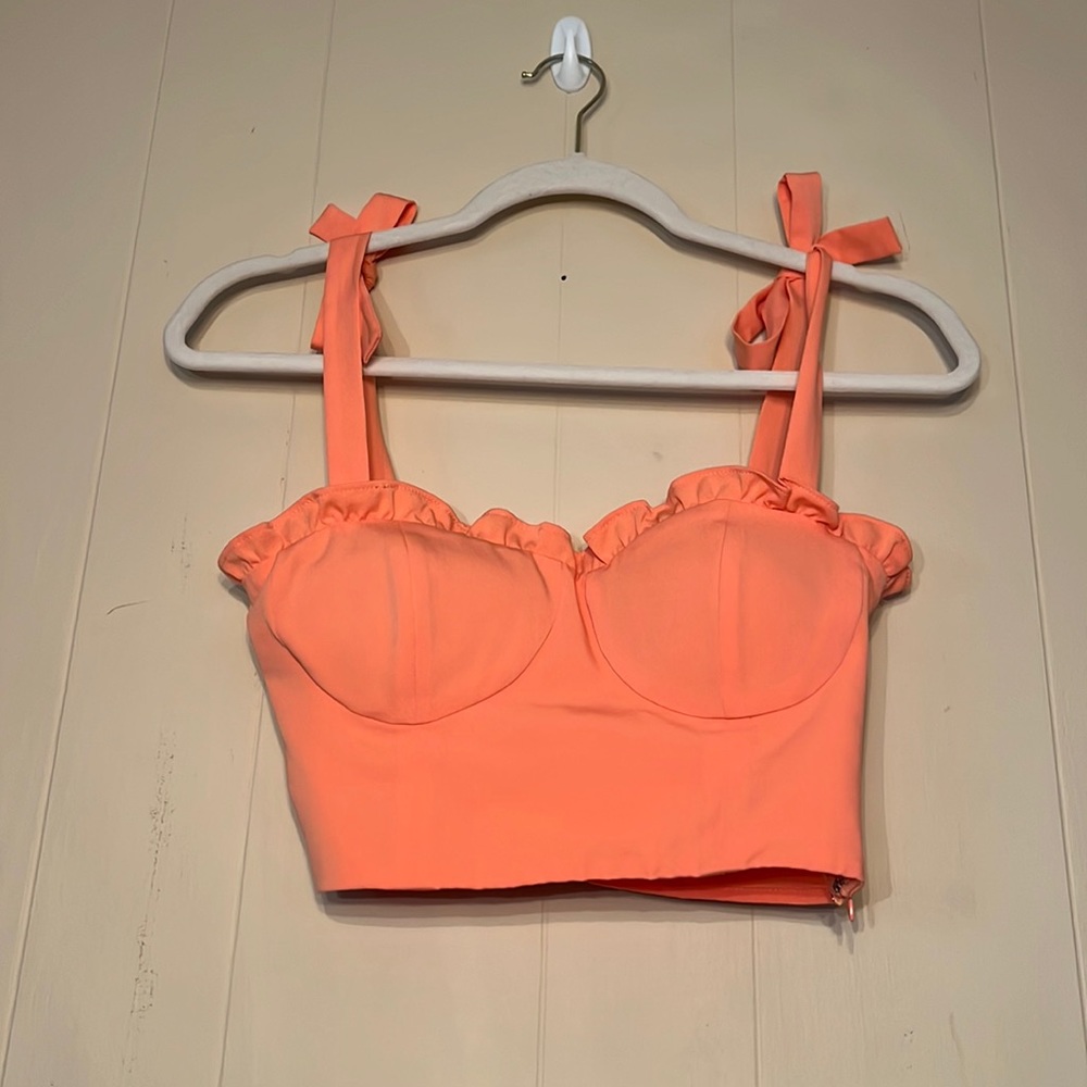 Tiger Mist Crop Top in Orange - S